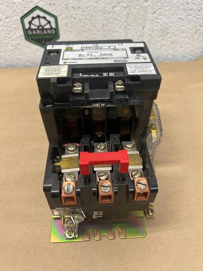 Used Square D 8536SDO1S NEMA Size 2, Ser A Starter, 15Hp @ 230V + 25Hp @460V