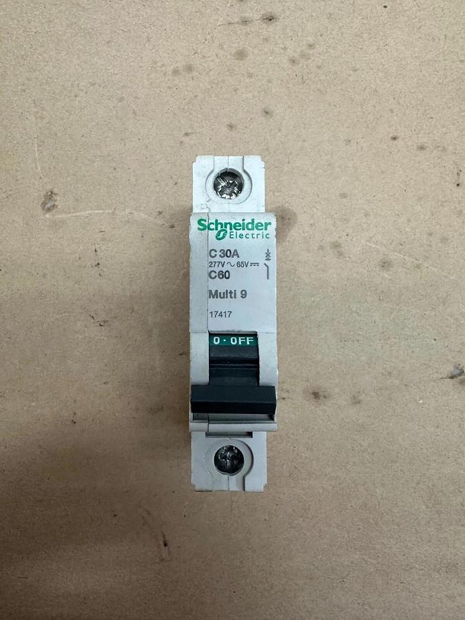 Used Schneider Electric 17417 C30A Circuit Breaker