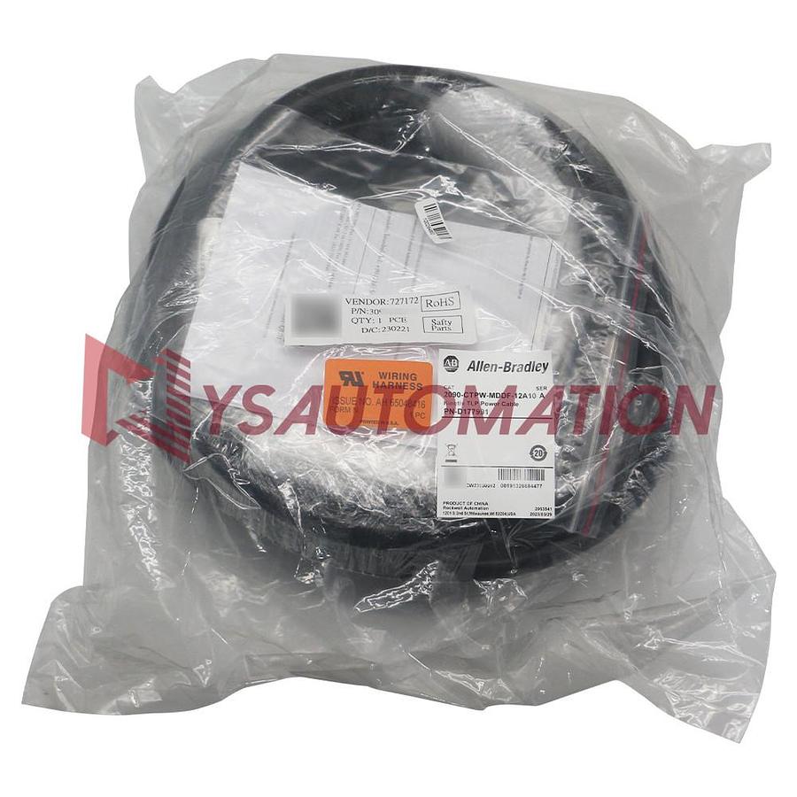 Used Allen-Bradley 2090-CFBM7DF-CEAA25 Feedback Cable, Ser A, 22 AWG, 15m