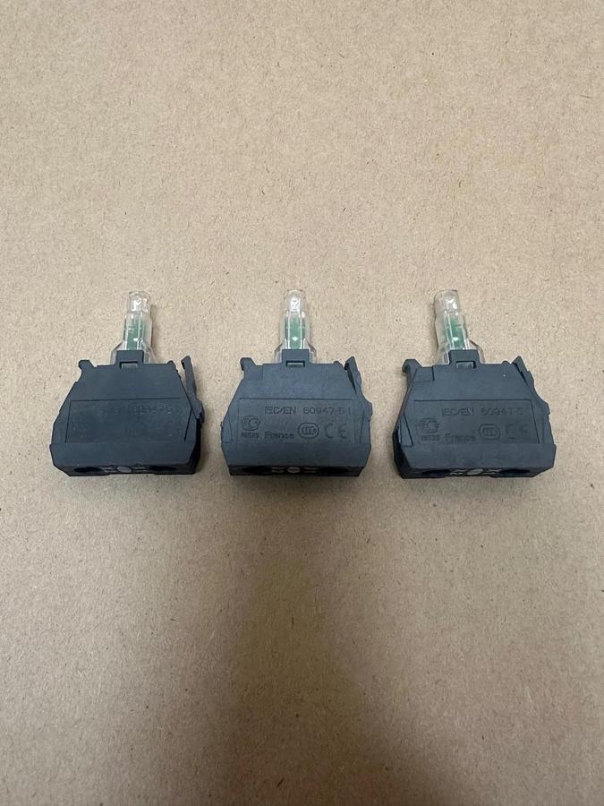 Used Telemecanique ZBV-G1 Green Light Module - Lot of 3