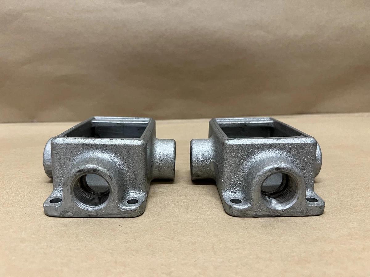 Used Crouse-Hinds 1/2 FST 1, 3/4 FST 2 Cast Device Box - Lot of 2