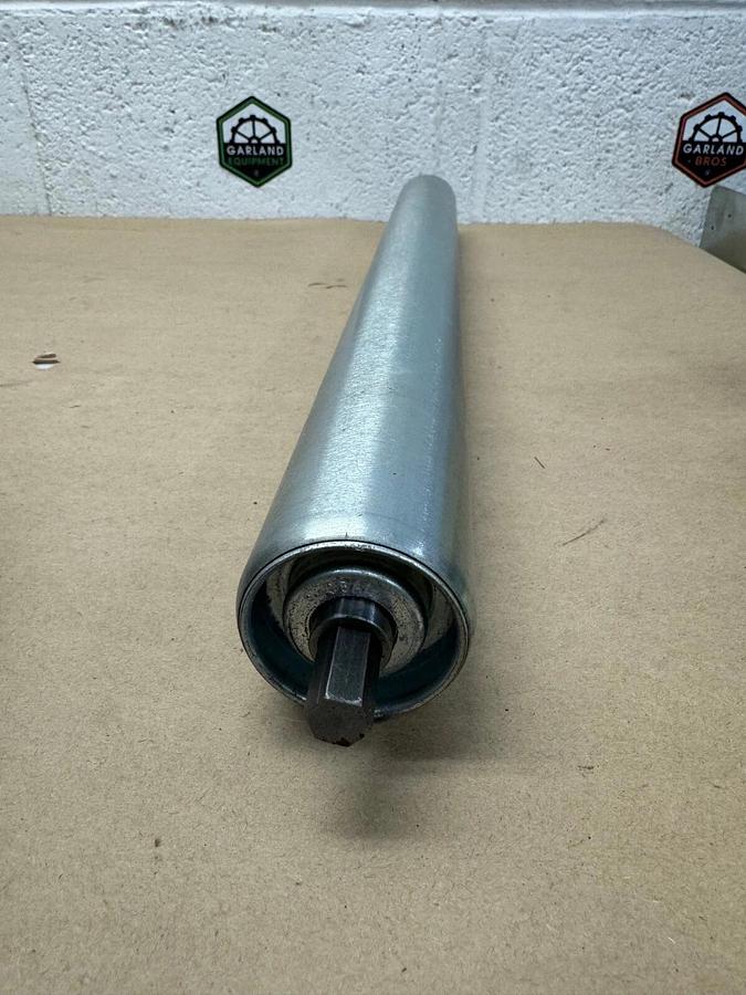 Used Global Industrial 293181 21” Roller, 1.9” Diameter, Galvanized Steel, Pack of 3