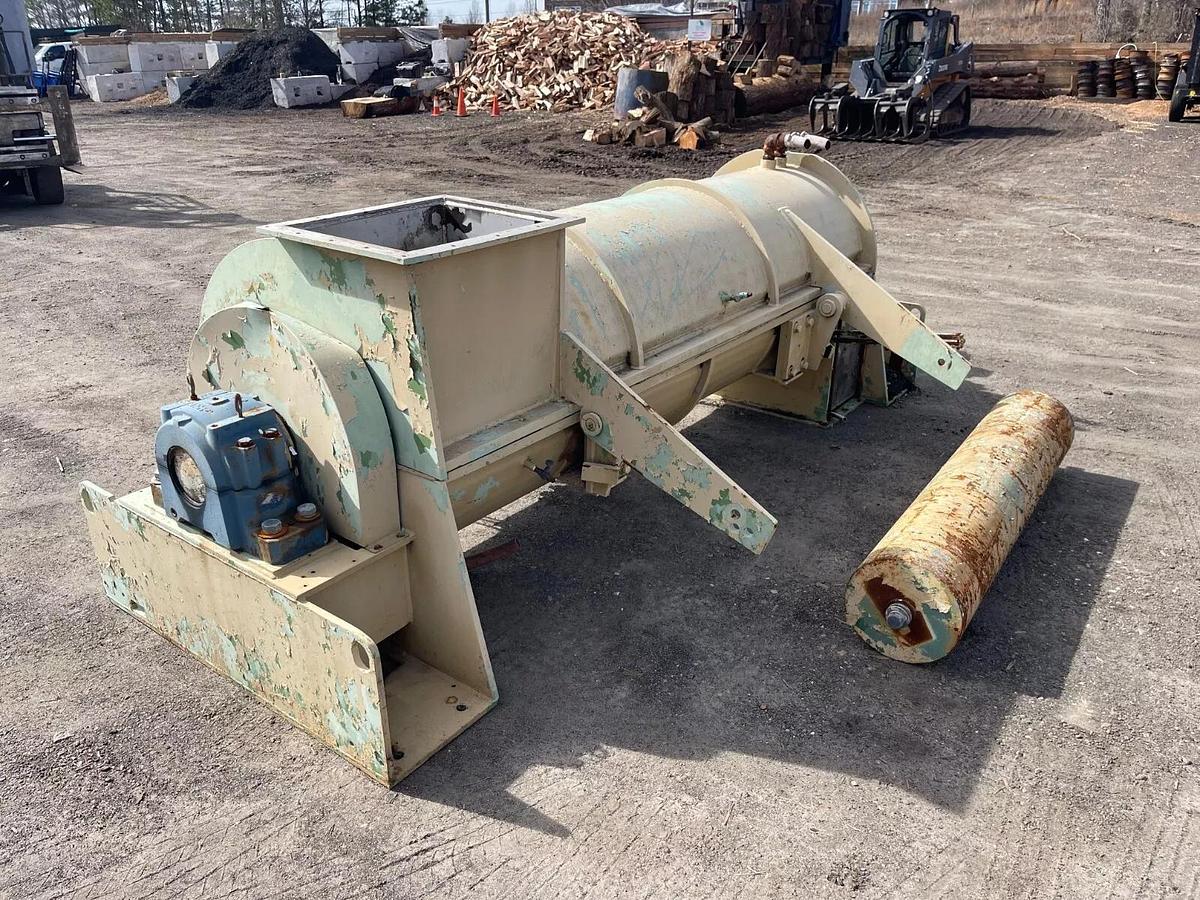 Used Littleford EK75AB Plow Continuous Mixer, Chamber 103”x32”, Inlet 20"x16"