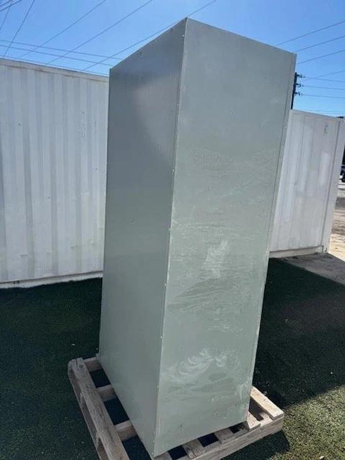 Used Hallowell 3-Shelf Storage Cabinet W:36” D:24” H:72” w/ Locking Handle, No Key