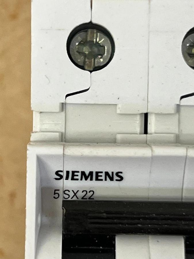 Used Siemens 5SX22 2 Pole Circuit Breaker - Lot of 3