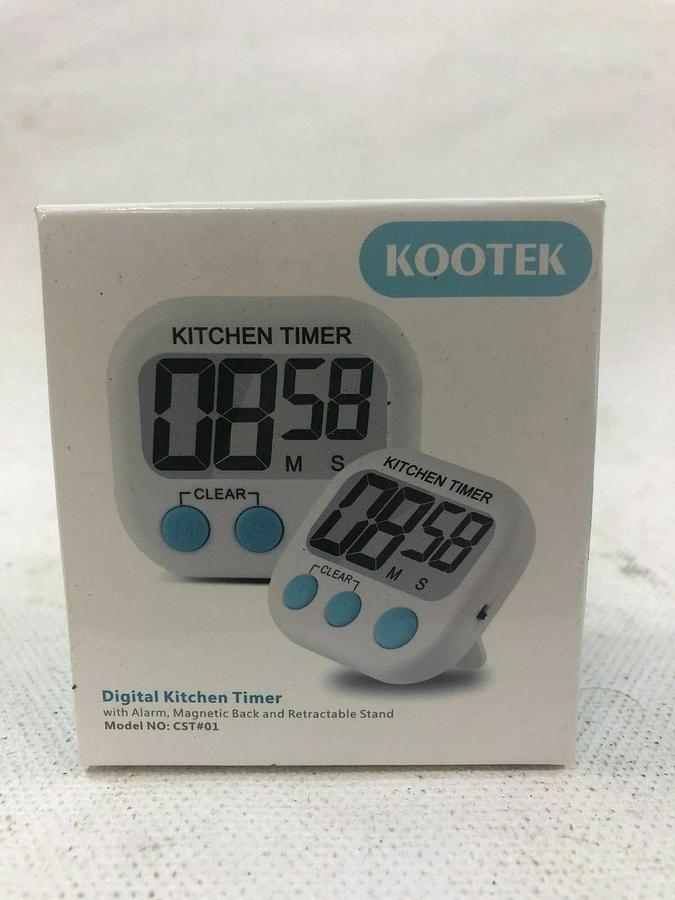 Used KOOTEK Digital Kitchen Timer w/ Batteries Model CST#01 (LOT of 19 units)