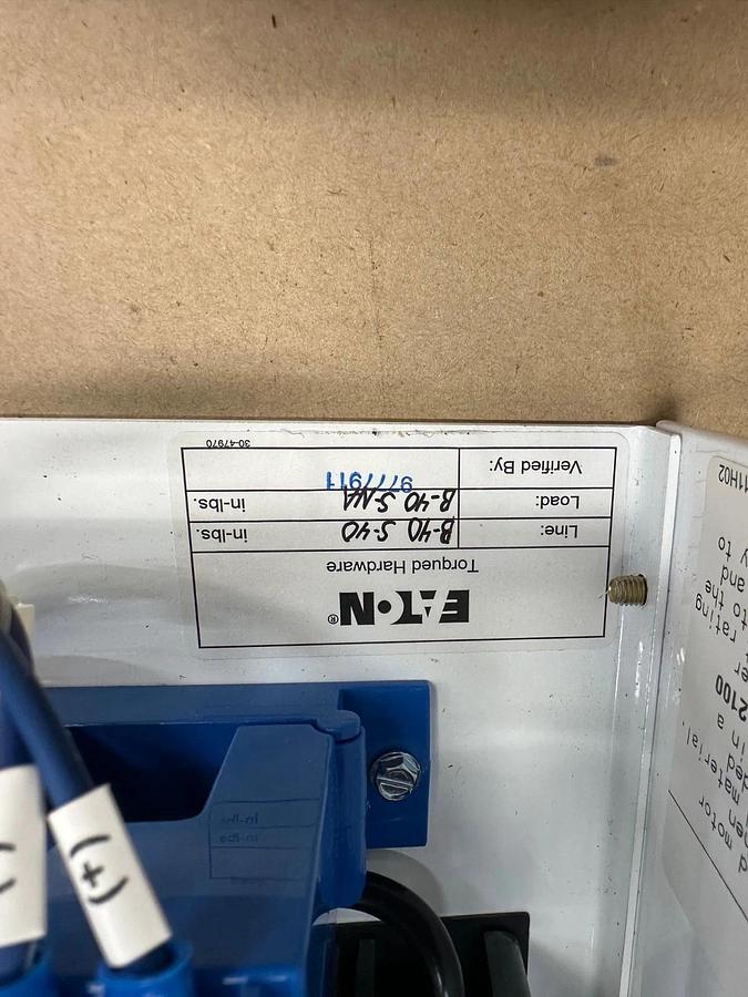 Used Eaton MCC Bucket Size 2 Starter (AN19GNO), 70A Breaker (HMCP070M2C) *NEW*