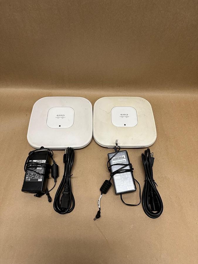 Used Cisco AIR-AP1142N-A-K9 Wireless WiFi Access Point - Lot of 2