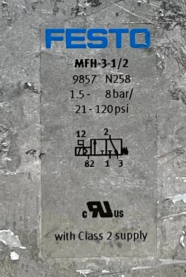 Used Festo MFH-3-1/2 Solenoid Valve