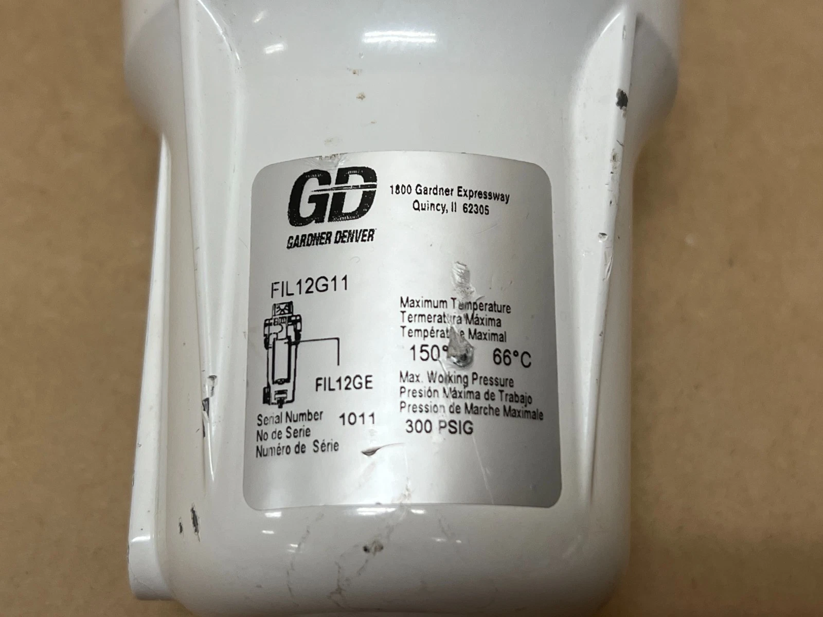 Used Gardner Denver FIL12G11 Compressed Air Filter
