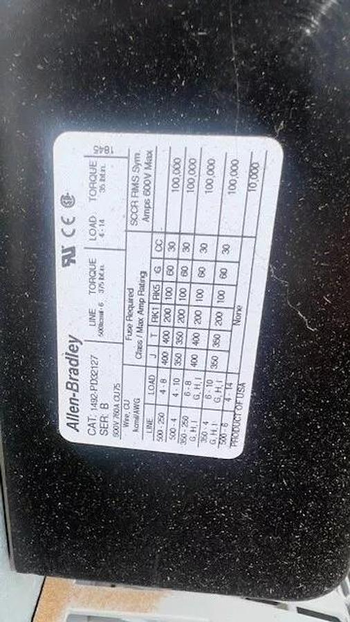 Used Allen Bradley 400A Disconnect Enclosure 1494F-D400