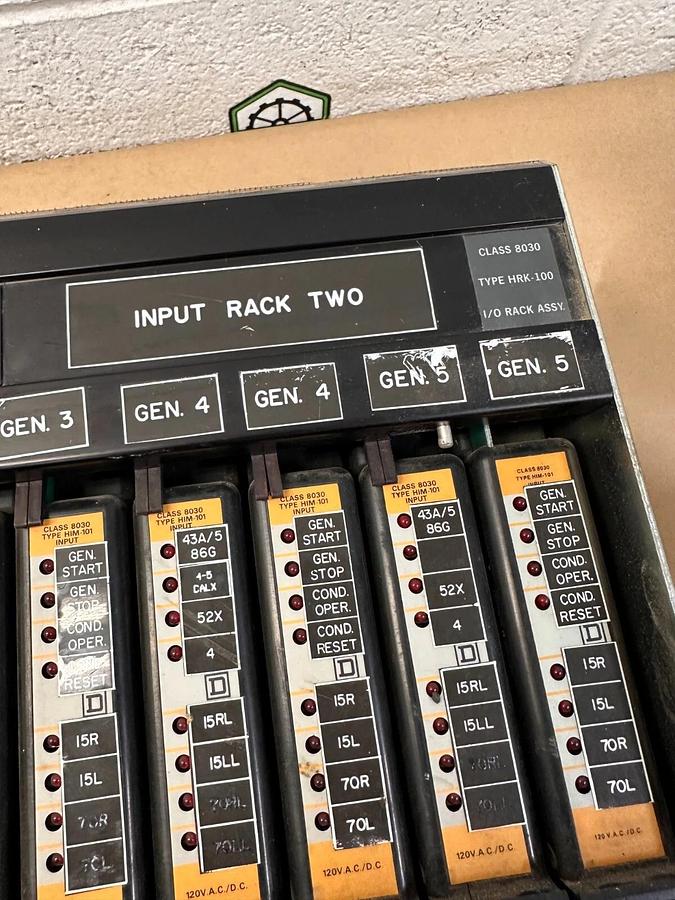 Used Square D Class 8030 Type HRK-100 Sy/Max Programmable Controller, Input Rack Two