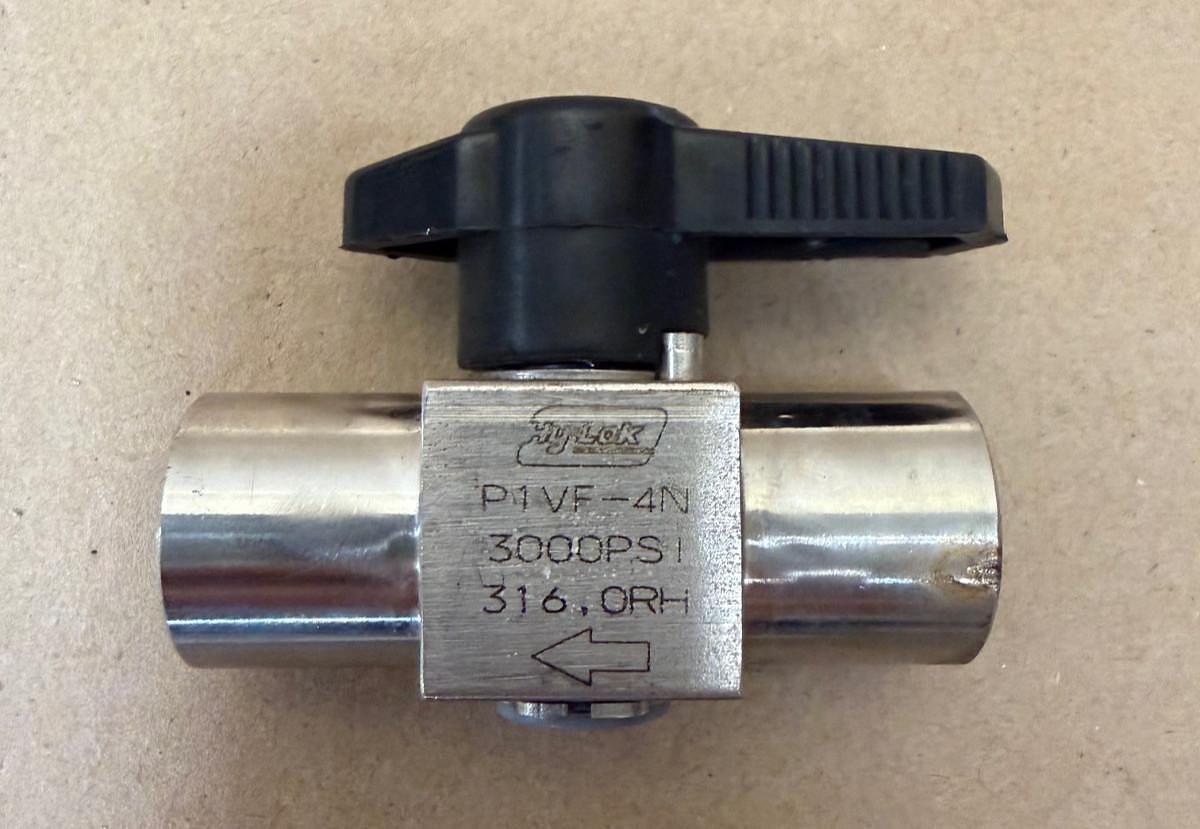 Used Hylok P1VF-4N Plug Valve 1/4” 3000psi
