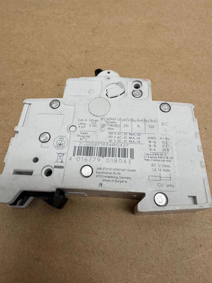 Used ABB ST 201M K10A Single Pole Circuit Breaker *NEW*