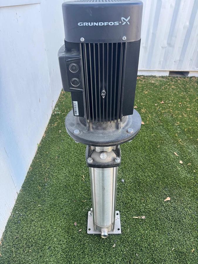 Used Grundfos CRN5-20E-P-H-E-HQQK, 7.5Hp Motor @ 3526RPM, CCW Booster Pump, 30 GPM