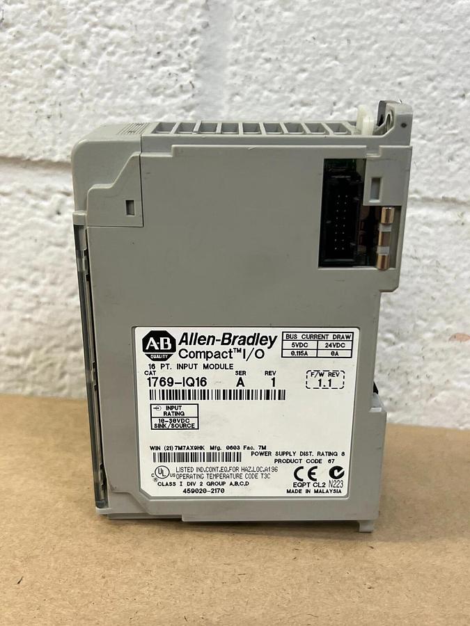Used Allen Bradley 1769-IQ16 Series A 16 Pt. Input Module Compact I/O