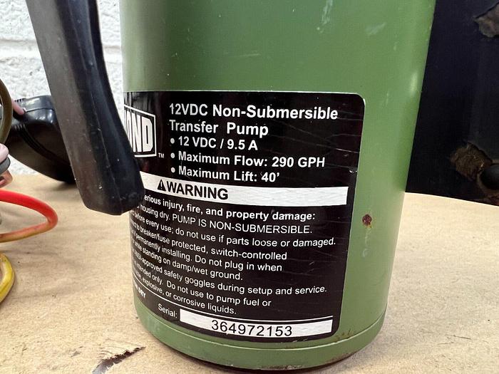Used Drummond 12VDC Non-Submersible Transfer Pump