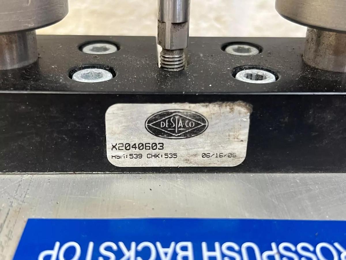 Used Destaco X2040603 Pneumatic Dual Rod Cylinder