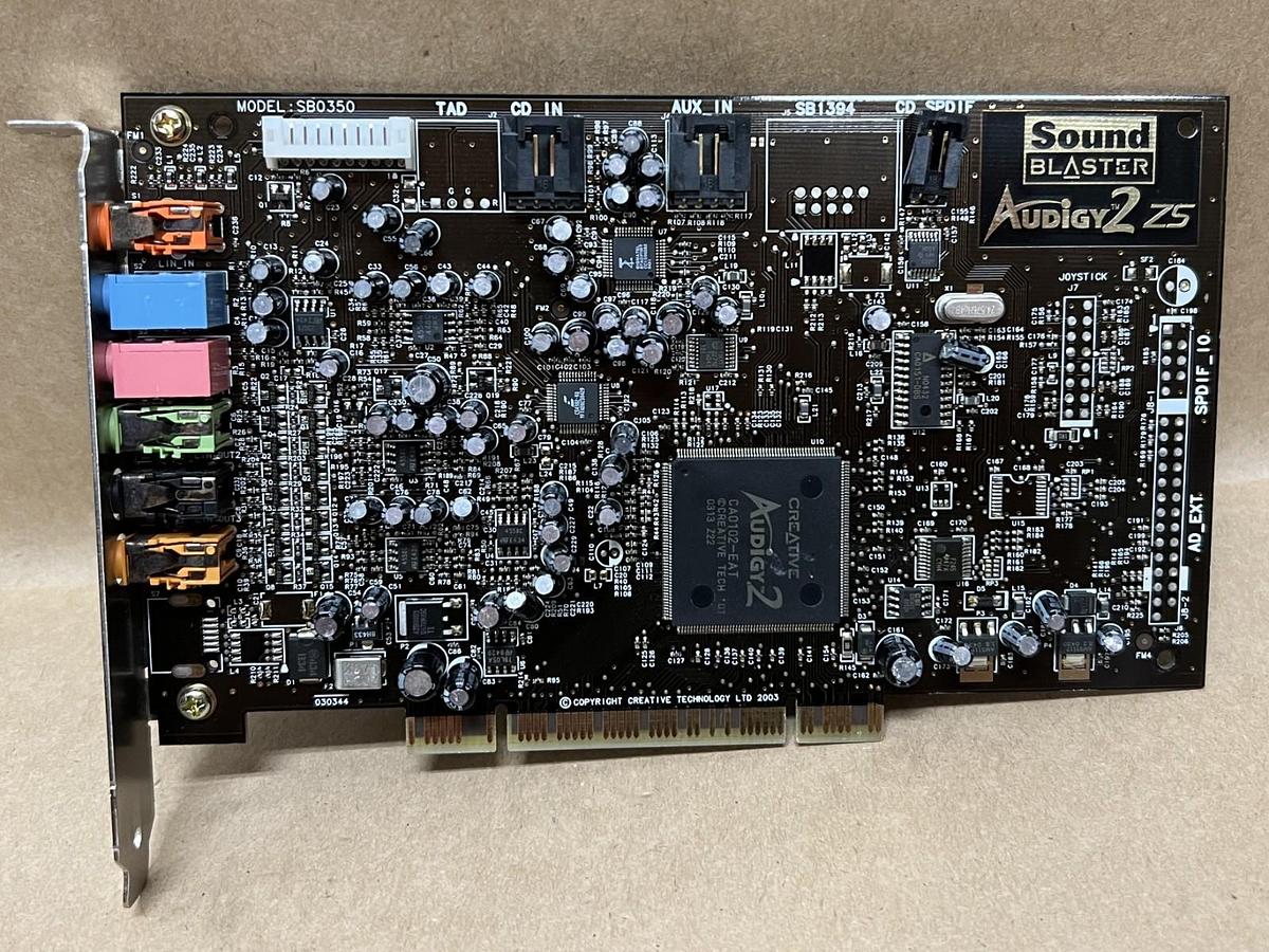 Used Creative Labs SB0350 Audigy2 ZS Sound Blaster Sound Card