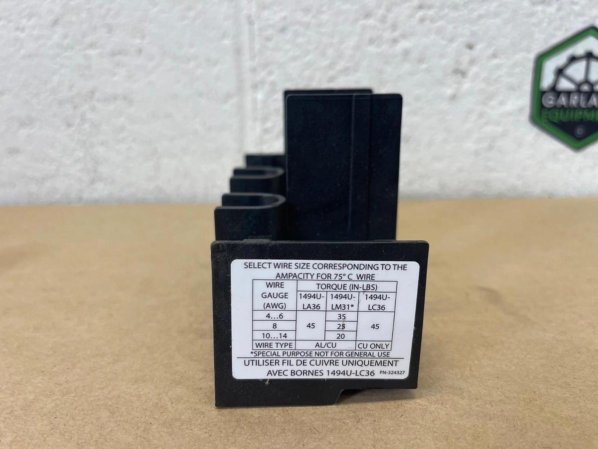 Used Allen Bradley 1494U-F60 Series A Fuse Block, 60A
