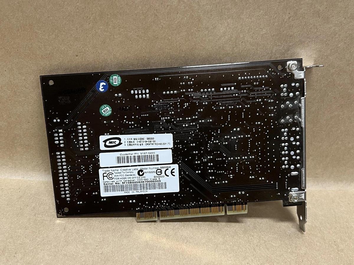 Used Creative Labs SB0350 Audigy2 ZS Sound Blaster Sound Card
