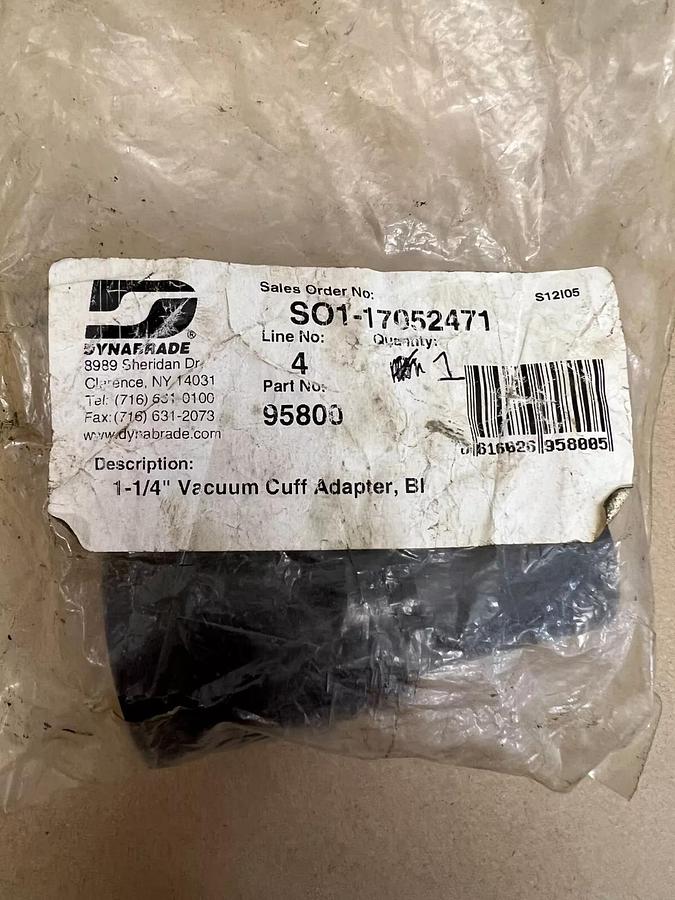 Used Dynabrade 95800 1-1/4” Vacuum Cuff Adapter