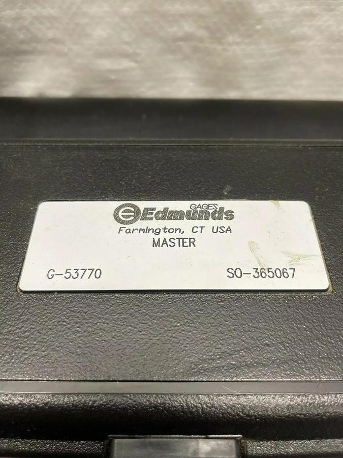 Used Edmunds Gages G-53770 Master Setting Disks