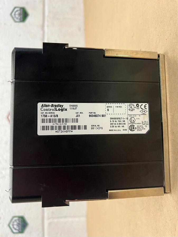 Used Allen Bradley 1756-PA75/B ControlLogix AC Power Supply, 13 Slots, 1756-A13/B