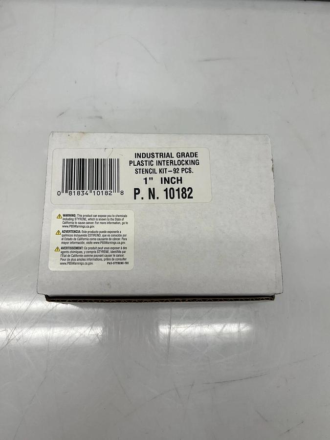 10182 Industrial Grade Plastic Interlocking Stencil Kit 92 pcs. 1”