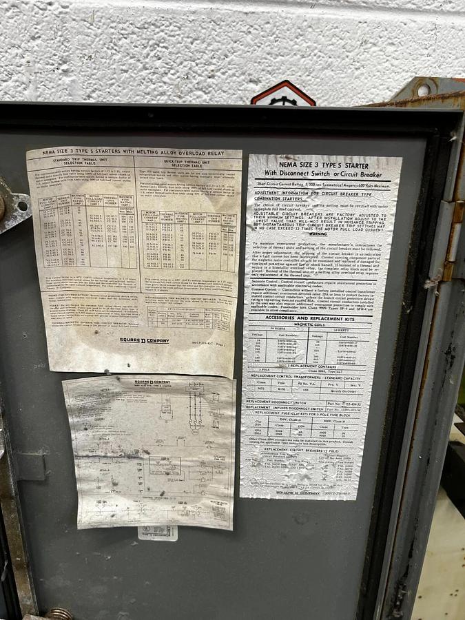 Used Square D SEA23 Combo Starter Class 8538 Series C 100 Amp/600 Volts