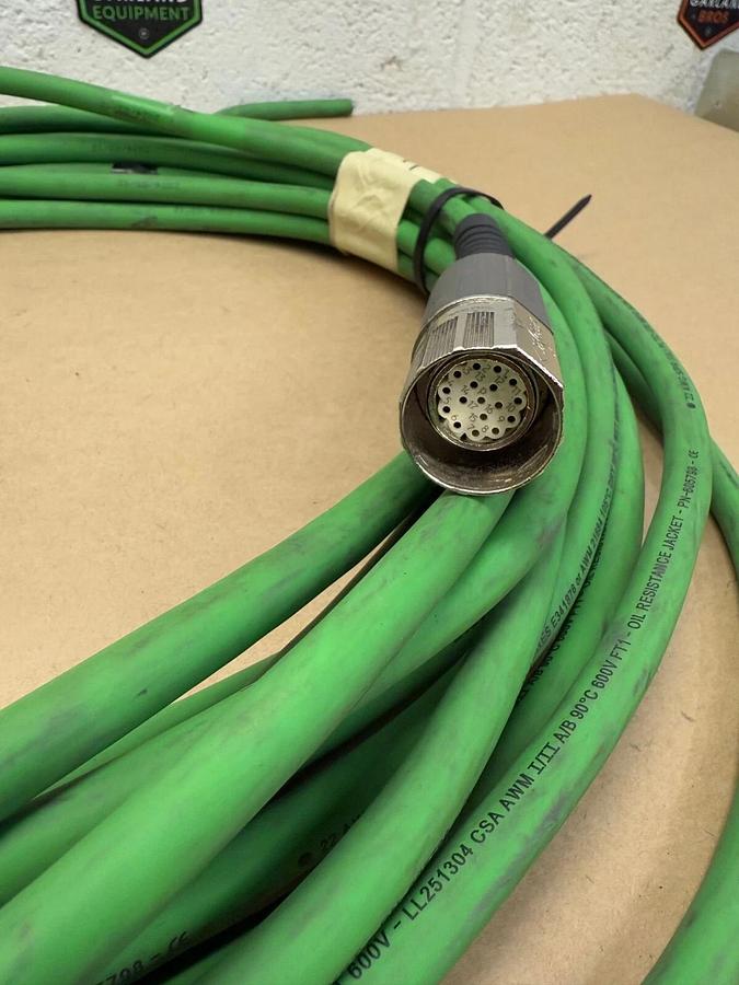 Used Allen-Bradley 2090-CFBM7DF-CEAA25 Feedback Cable, Ser A, 22 AWG, 15m