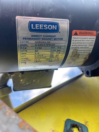 Used Bilt-Rite CL-450 L Shape Incline Cleated Conveyor W:9” L:114”, 1/3Hp DC Motor