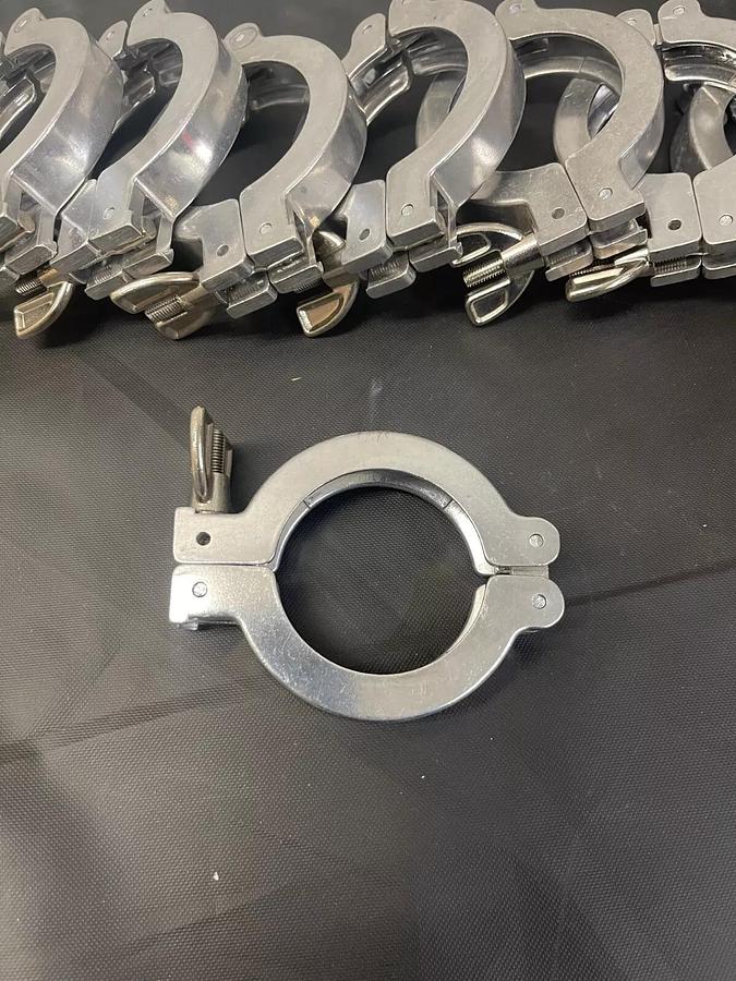 Used 2” Tri-Clamp Cover, Single Pin Heavy Duty Stainless Steel 304, Lot of 8