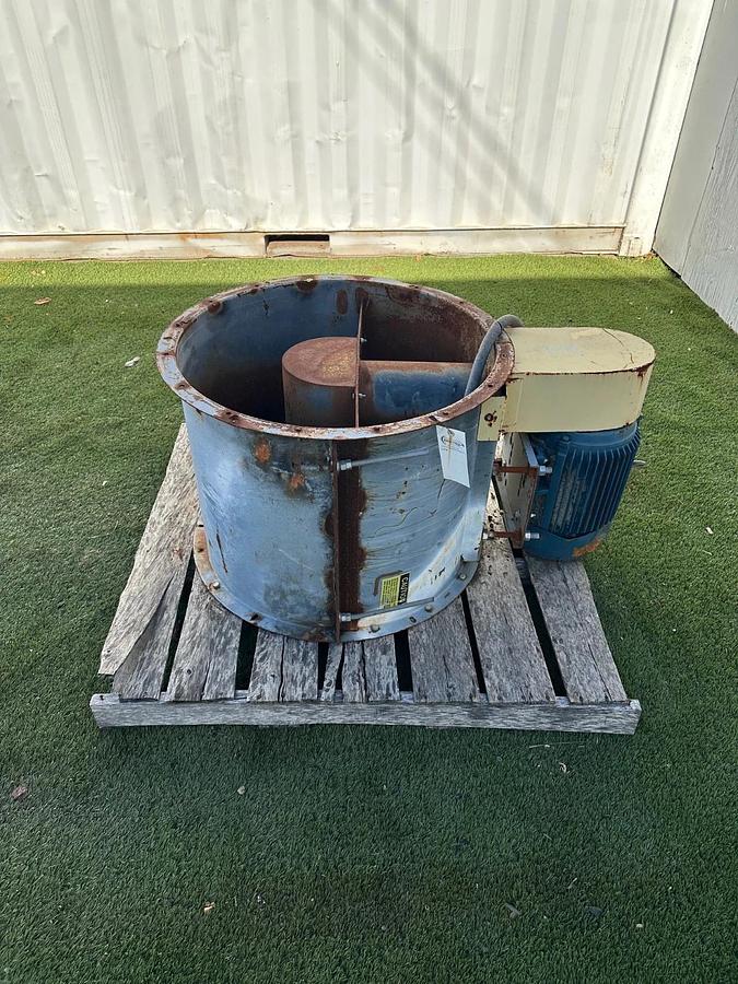 Used Hartzell Fan 46-28DK3, Axial Inline Blower, 10Hp Motor @ 1770RPM, 575V