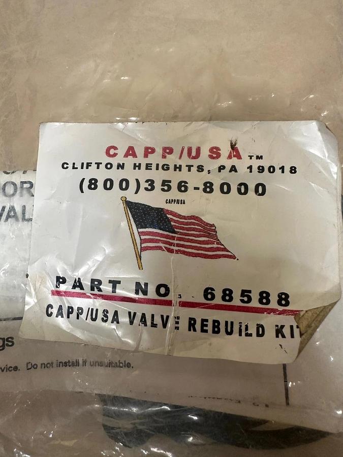 Used CAPP/USA 68588 Valve Replacement Kit *NEW*