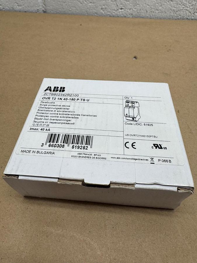 Used ABB OVR T2 1N 40-150 P TS U Surge Protective Device *NEW*