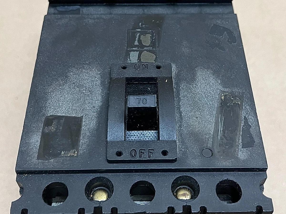 Used Square D FA34070 3 Pole, 70A, 480V Circuit Breaker