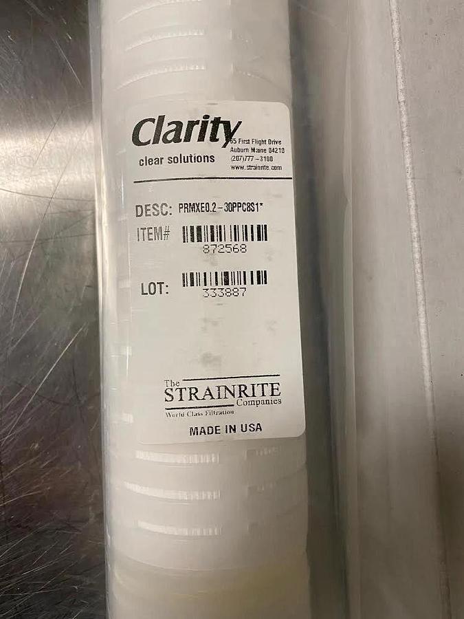 Used Clarity PRMXE0.2-30PPC8S1 0.2 Absolute Filter
