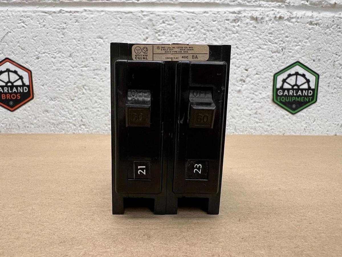 Used Westinghouse Breakers BAB3060H - 60A, LM-8476 - 60A, BA3050H - 50A - Lot of 3