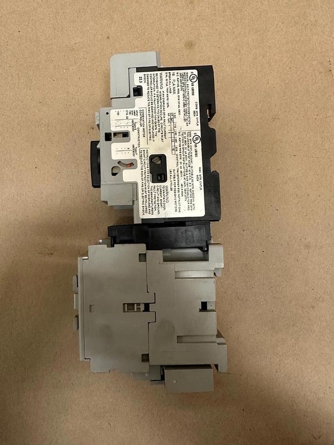 Used Allen Bradley 140M-C2E-C16 Ser C Circuit Breaker w/ 100-C16*10 Contactor