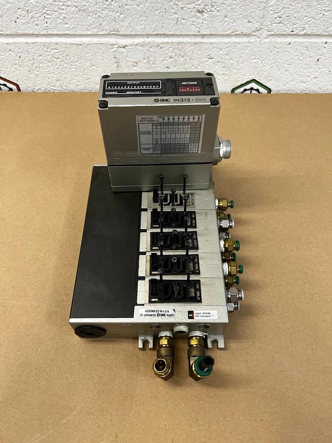 Used SMC IN313-DN1 Serial Interface Unit W/5 Valve Stations