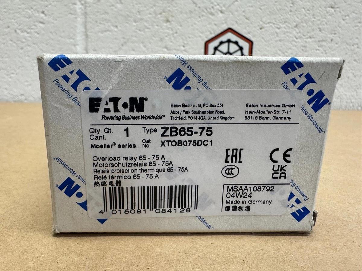Used Eaton ZB65-75 Overload Relay 65-75A *NEW*