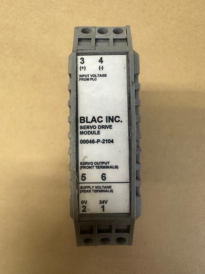 Used BLAC INC. 00046-P-2104 Servo Drive Module