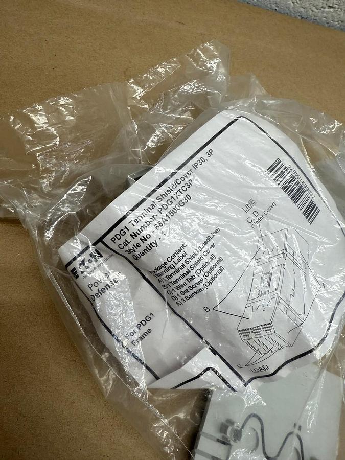 Used Eaton PDG1XTC3P Terminal Shield/Cover