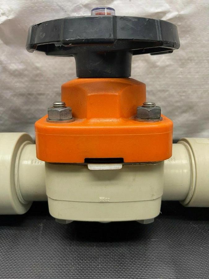 Used Georg Fischer 315 D50 PN10 Diaphragm Valve, 2” pipe