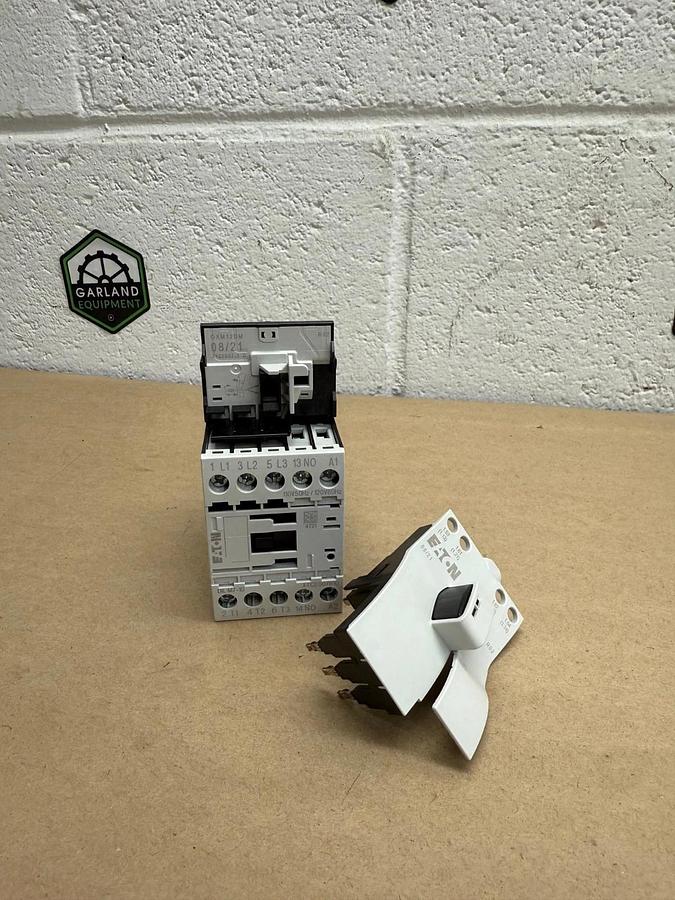 Used Eaton DILM7-10 Contactor w/ OXM12DM, OXM12DE, Mechanical Connection Elements NEW