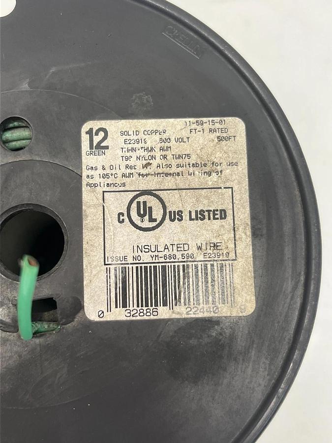Used E23919 Solid Copper Nylon 500 ft Roll