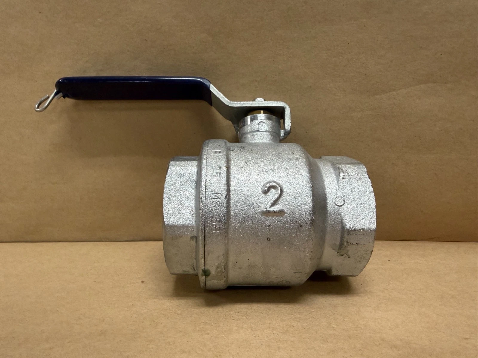 Used 2-Inch PN25 MS58 Ball Valve w/ Female Threaded Ends
