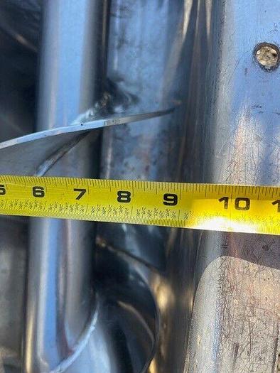 Used Stainless Steel Screw Conveyor 9"x24'3" w/ Toshiba 3HP @ 1755RPM, Dodge Gearbox