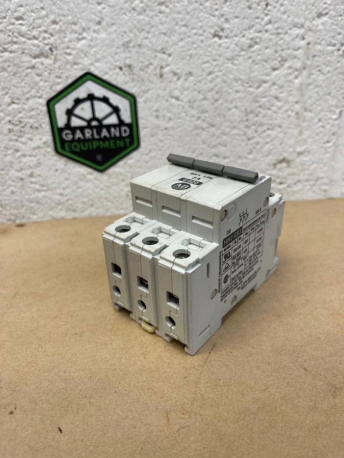 Used Allen-Bradley 1492-CB3 G 020 Supplementary Protector Ser B 2A Circuit Breaker